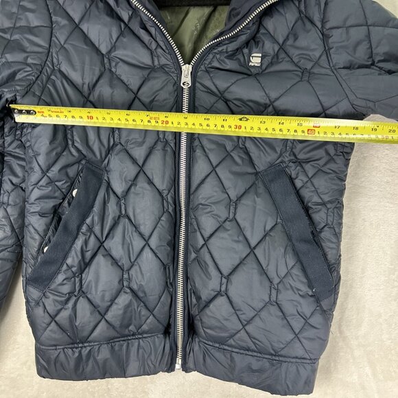 G-STAR QUILTED OVERSHIRT / Padded Bomber Jacket Men Size S Navy - Picture 5 of 13